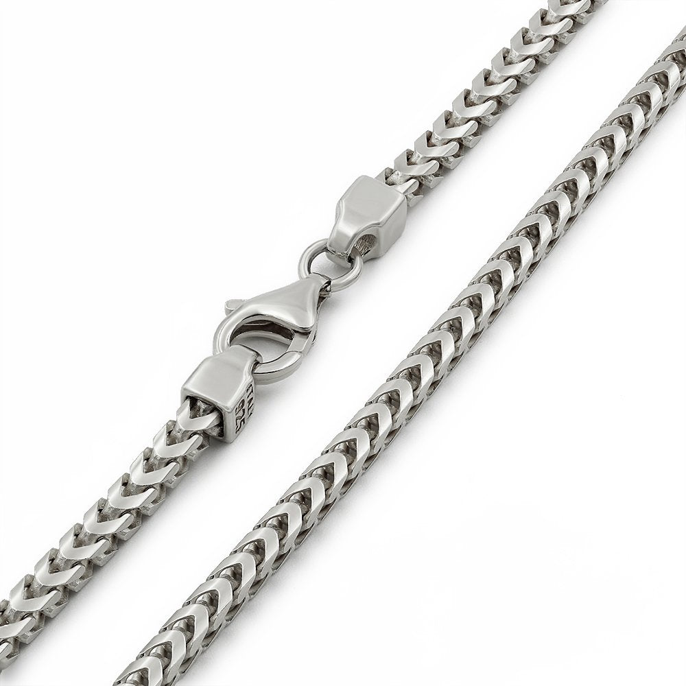 20 Inch 3mm 925 Sterling Silver Men's Cuban Link Chain Necklace
