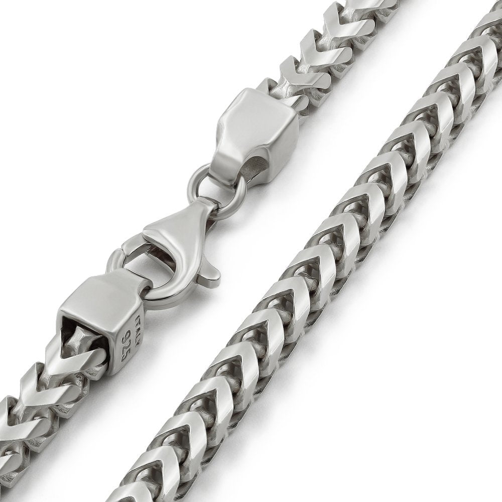 4mm Silver Bracelet for Men, Silver Franco Chain, Proclamation Jewelry