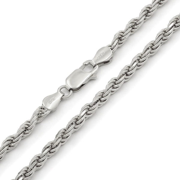 HAPPY JEWELLERY Daily Wear Silver Plated Stainless Steel Rope Chain for  Boys/Men/Girls/Women (1