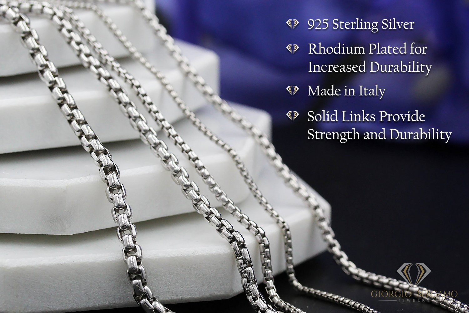 5mm 925 Franco Sterling Silver Solid Chain Bracelet Necklace Diamond Cut  High Heavy Polish for Men and Woman Unisex in 2.5mm 5mm Italian