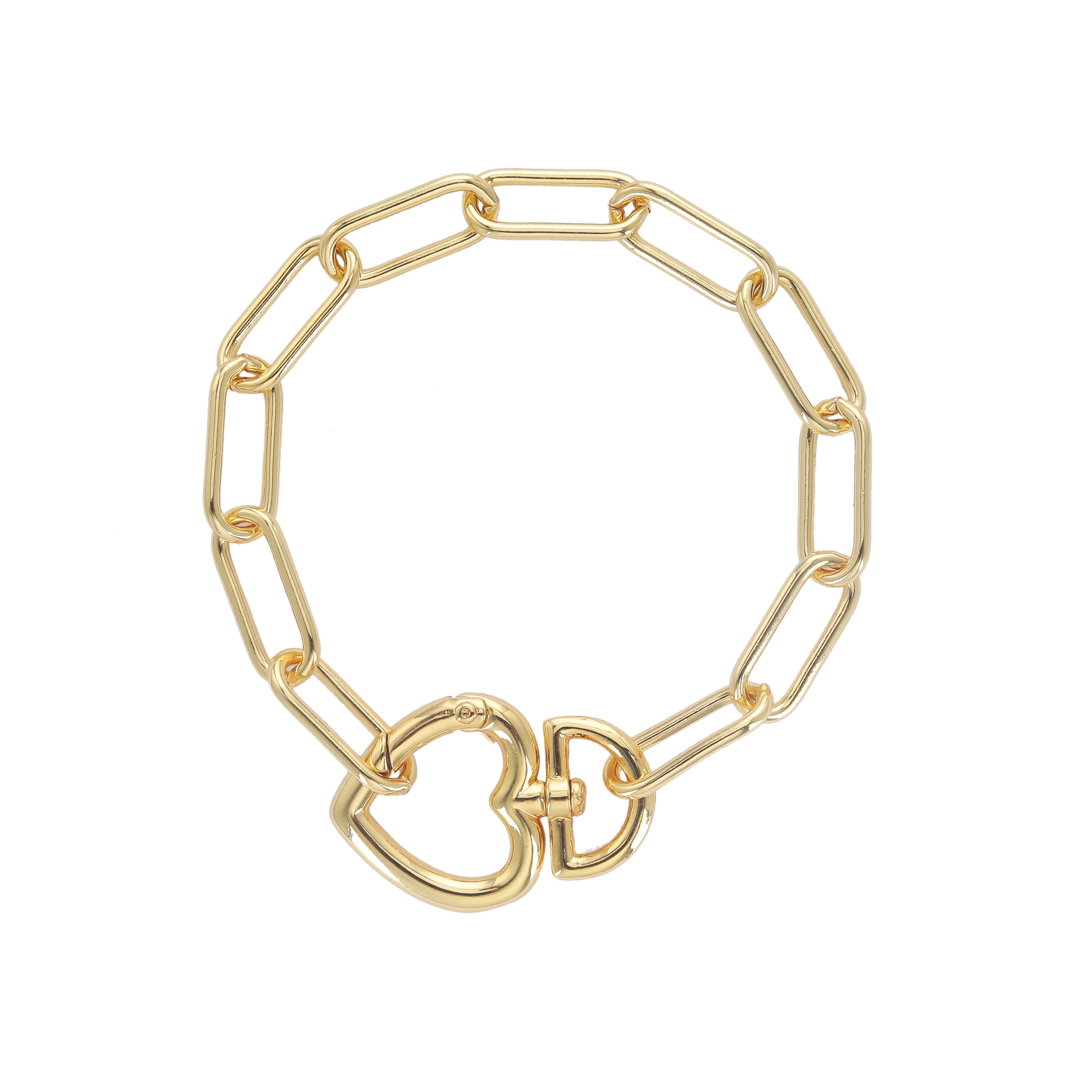 Amazon.com: Carweilon 18K Gold Heart Lock Love Bracelet Bangle Key Chain  Necklace Pendant Jewelry Set For Men Or Women's: Clothing, Shoes & Jewelry